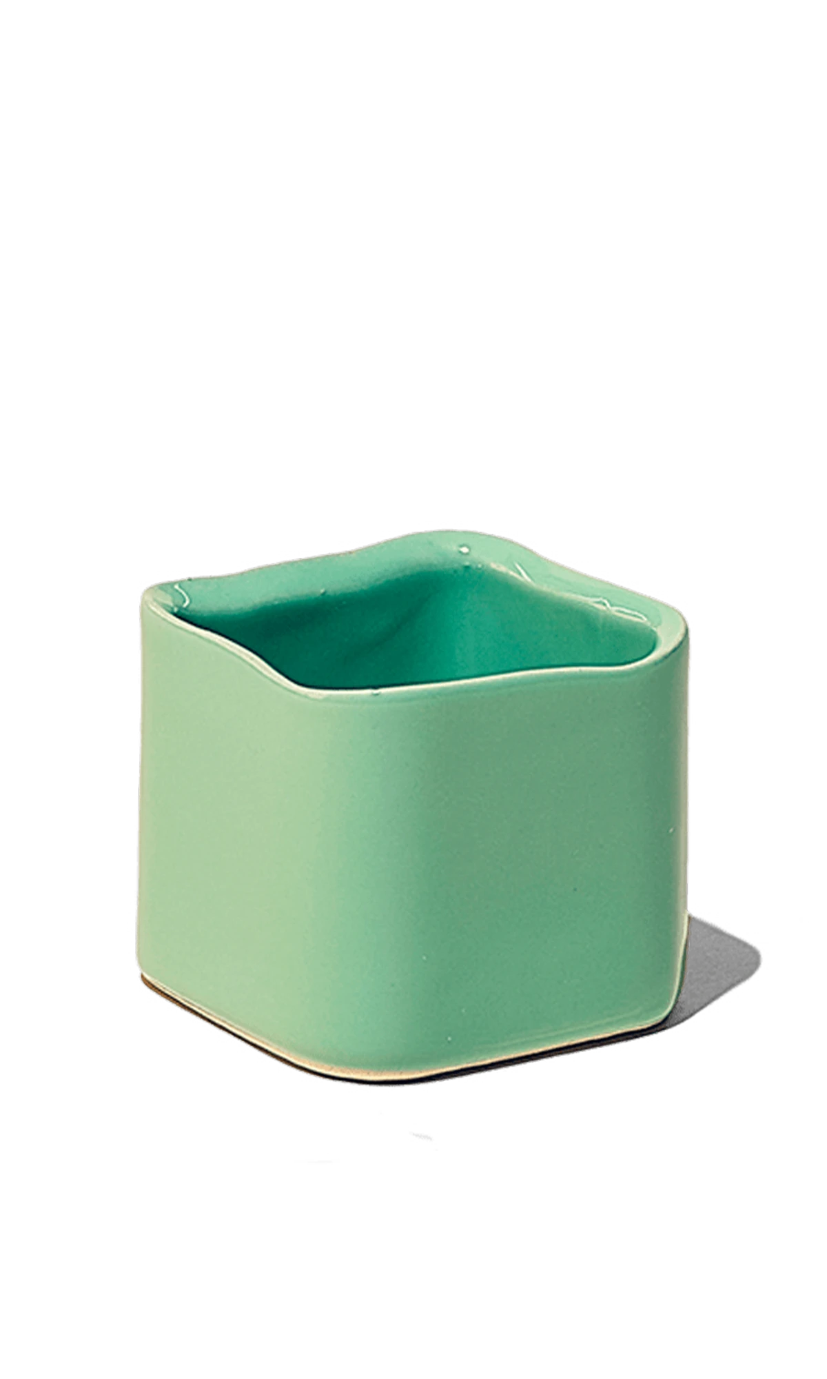 Chive Svek Absinthe Green color fully glazed ceramic planter with no drainage.