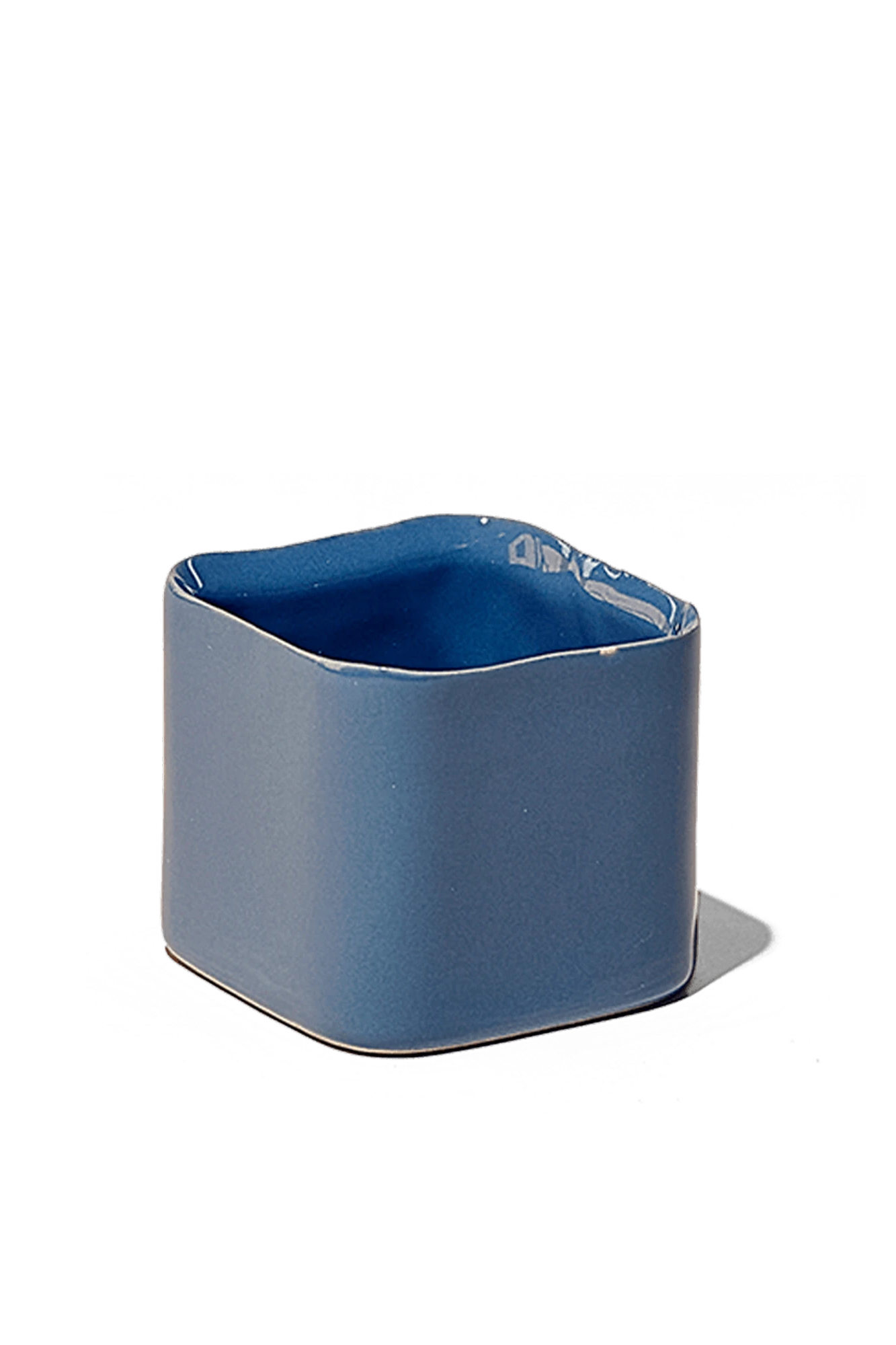 Chive Svek blue grey 1 color fully glazed ceramic planter with no drainage.