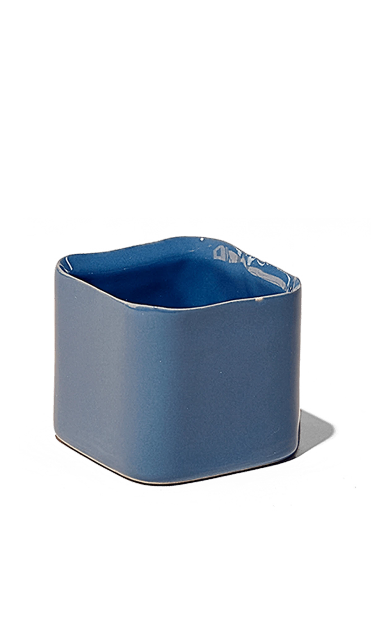 Chive Svek blue grey 1 color fully glazed ceramic planter with no drainage.