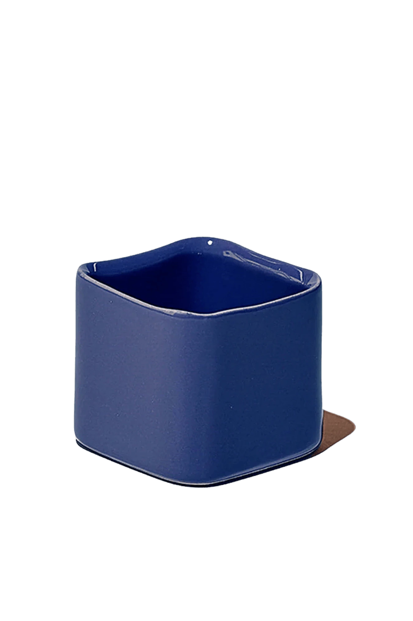 Chive Svek cobalt color fully glazed ceramic planter with no drainage.