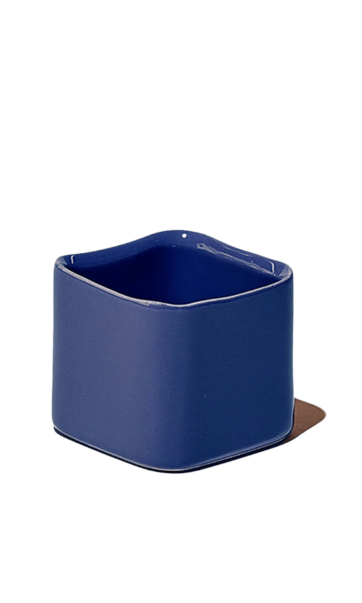 Chive Svek cobalt color fully glazed ceramic planter with no drainage.