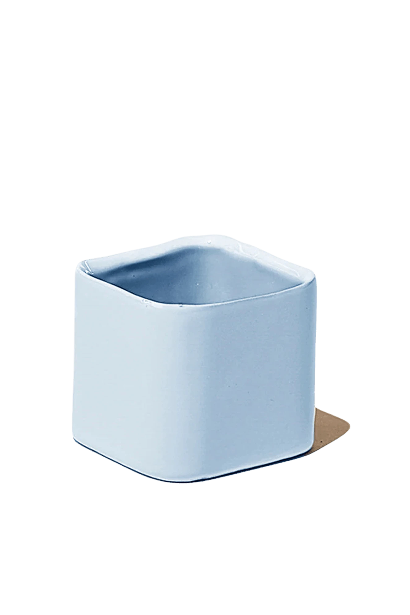Chive Svek Frosty Blue color fully glazed ceramic planter with no drainage.