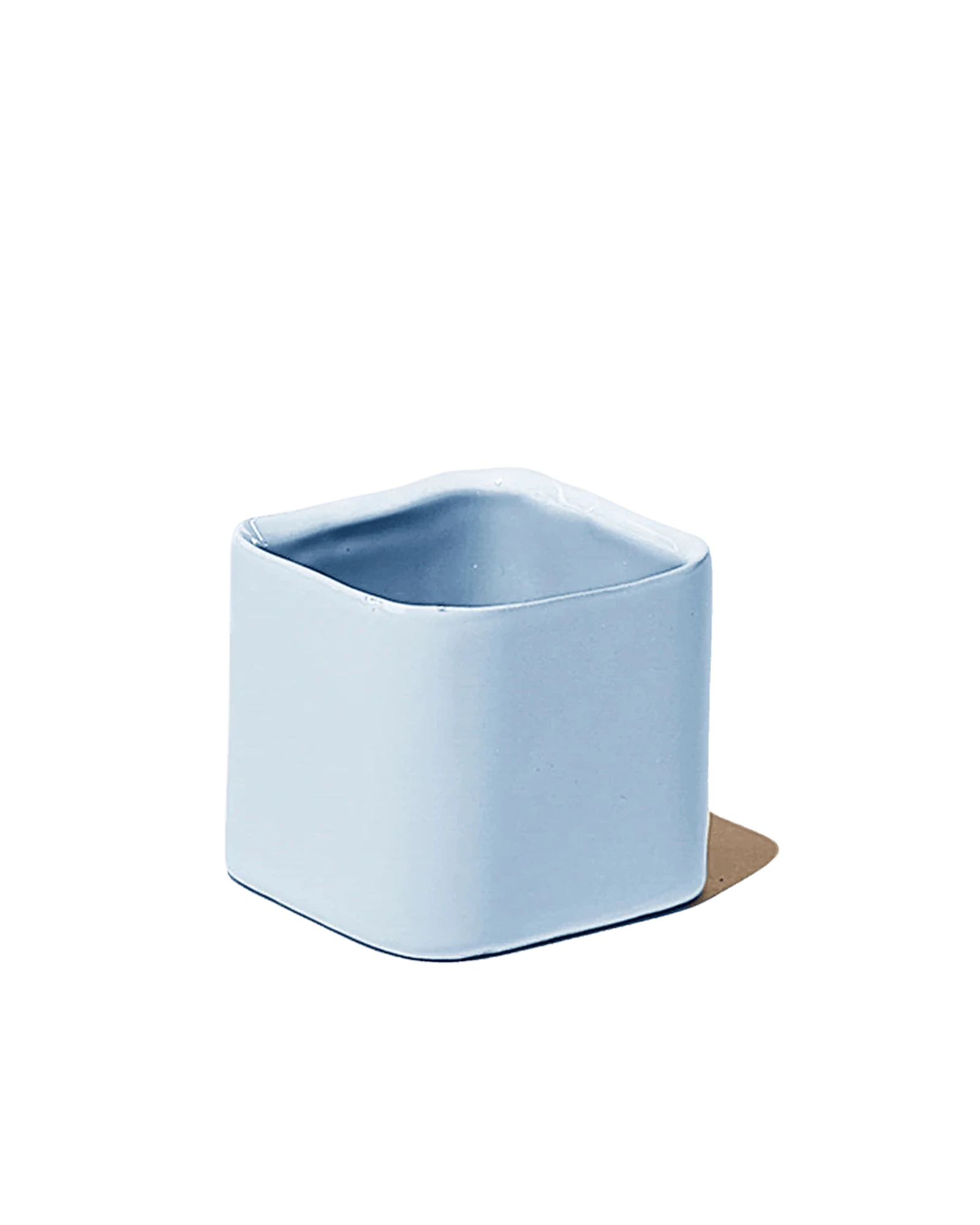 Chive Svek Frosty Blue color fully glazed ceramic planter with no drainage.