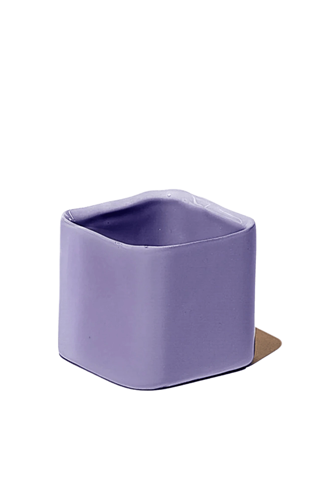 Chive Svek grey lilac color fully glazed ceramic planter with no drainage.
