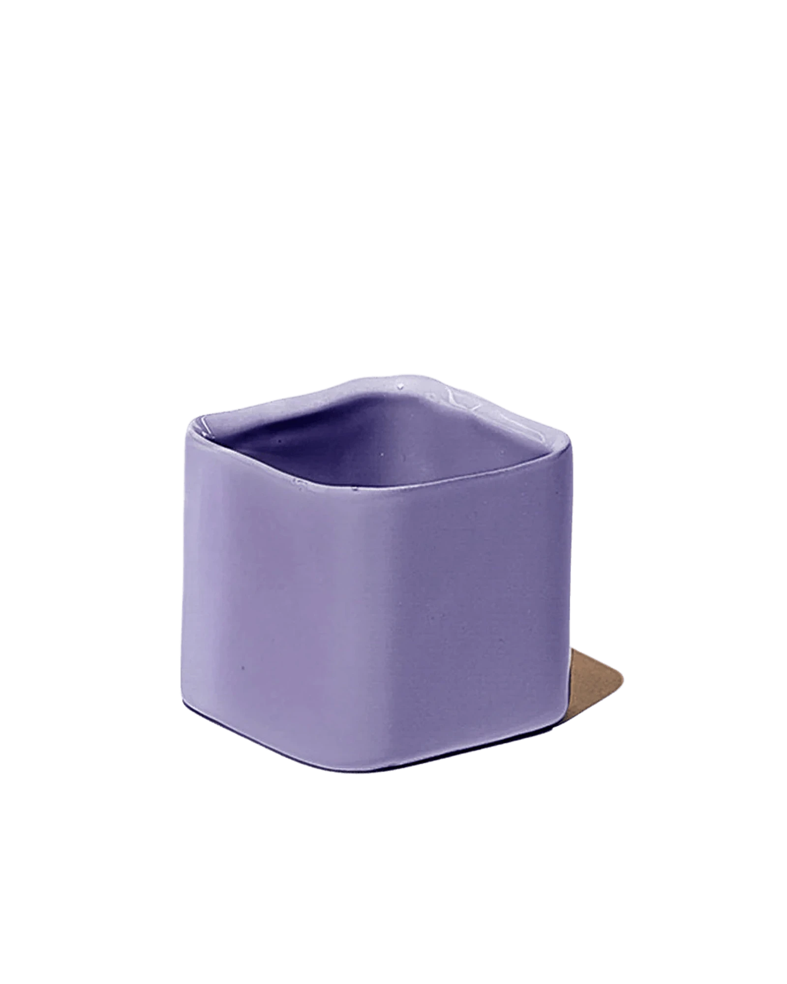 Chive Svek grey lilac color fully glazed ceramic planter with no drainage.