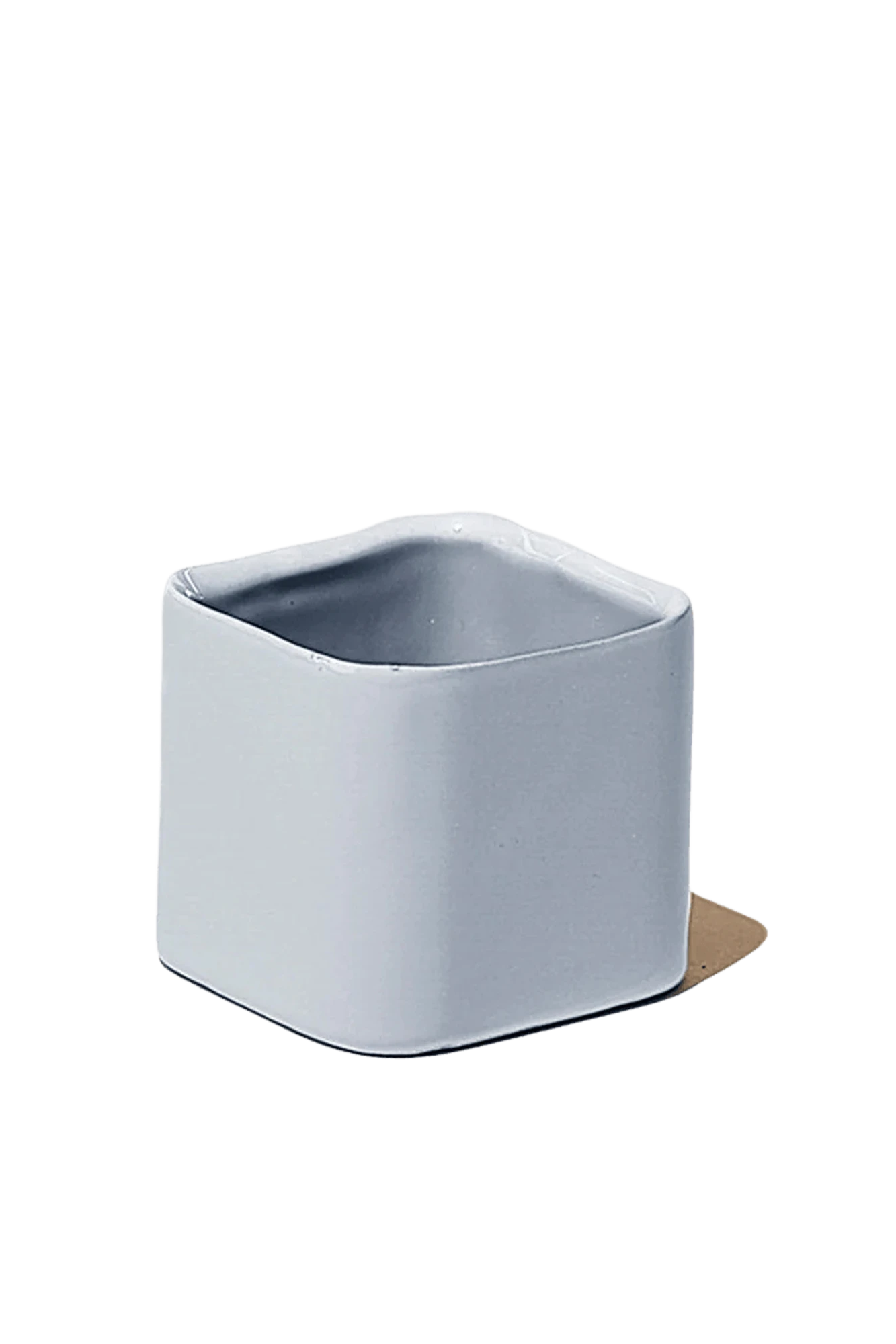 Chive Svek sable color fully glazed ceramic planter with no drainage.