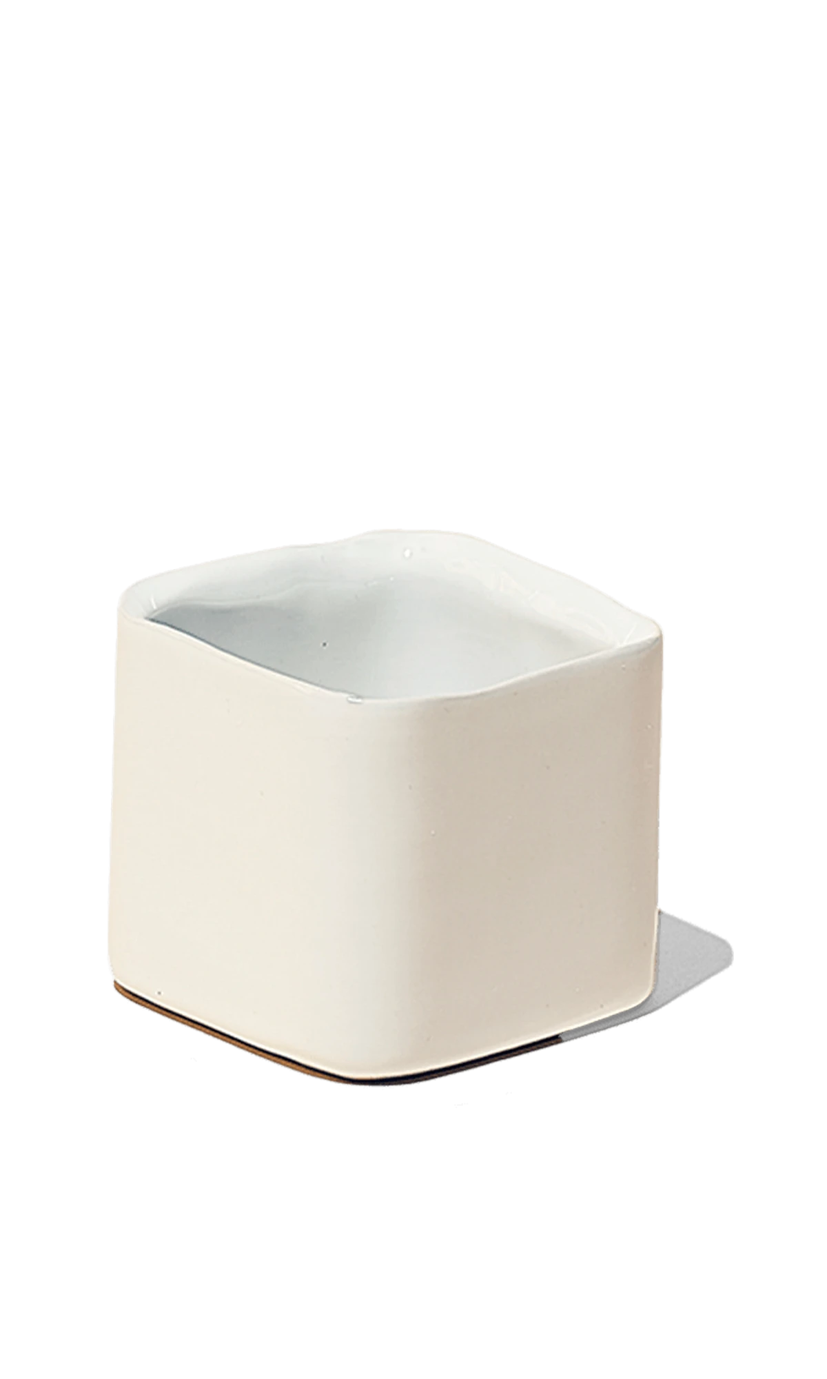 Chive Svek white color fully glazed ceramic planter with no drainage.