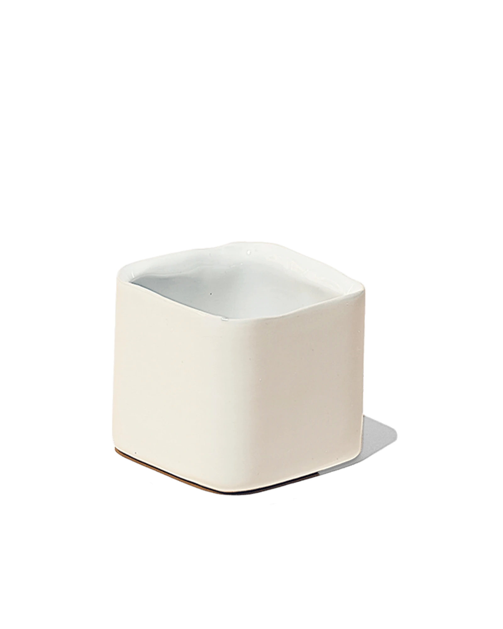 Chive Svek white color fully glazed ceramic planter with no drainage.