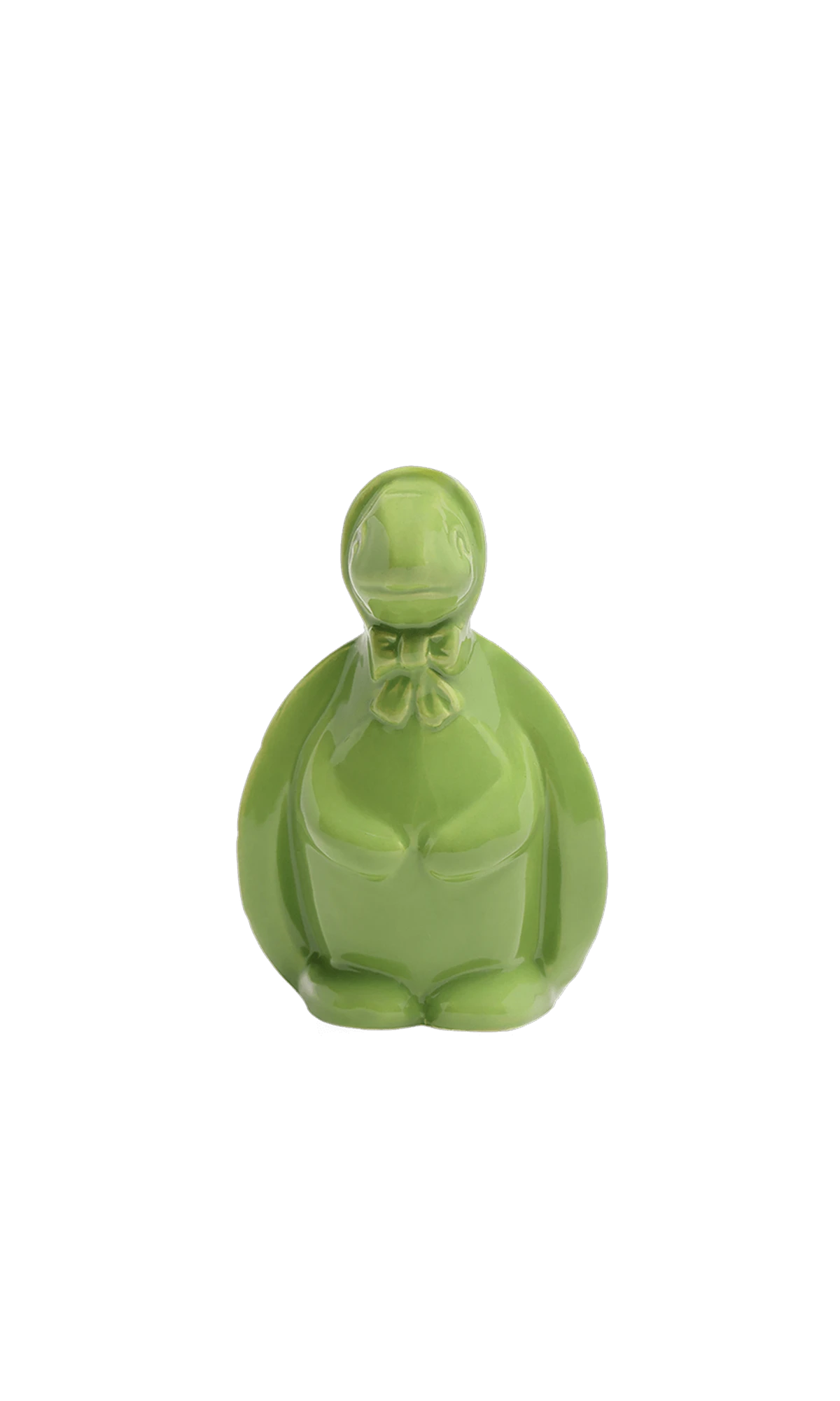 Chive Turtle Green color ceramic turtle shaped succulent planter with no drainage.