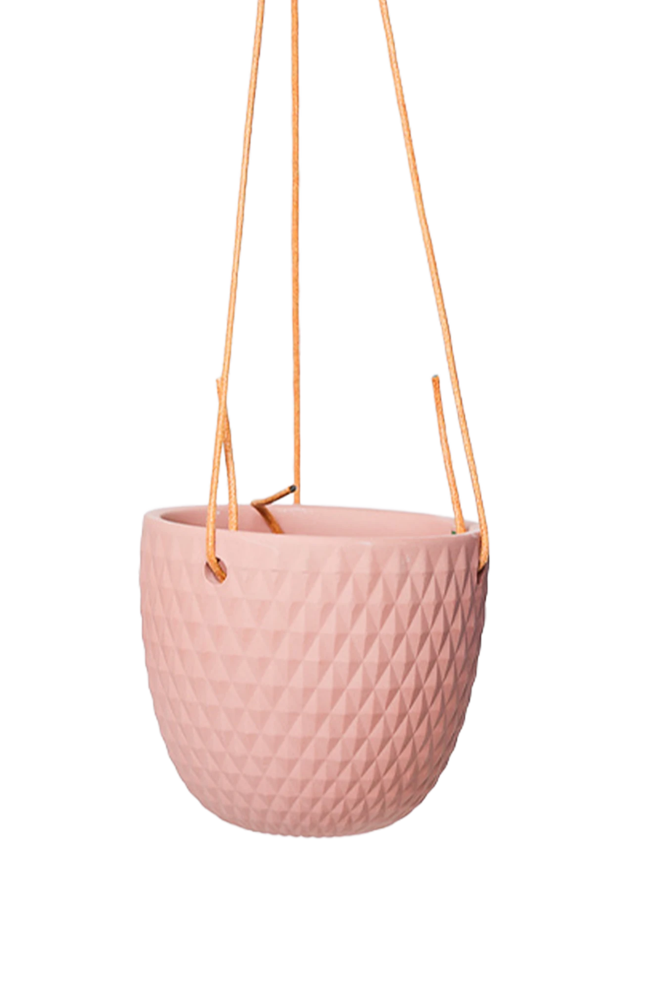 Chive Virago B clay terracotta ceramic hanging planter with no drainage.