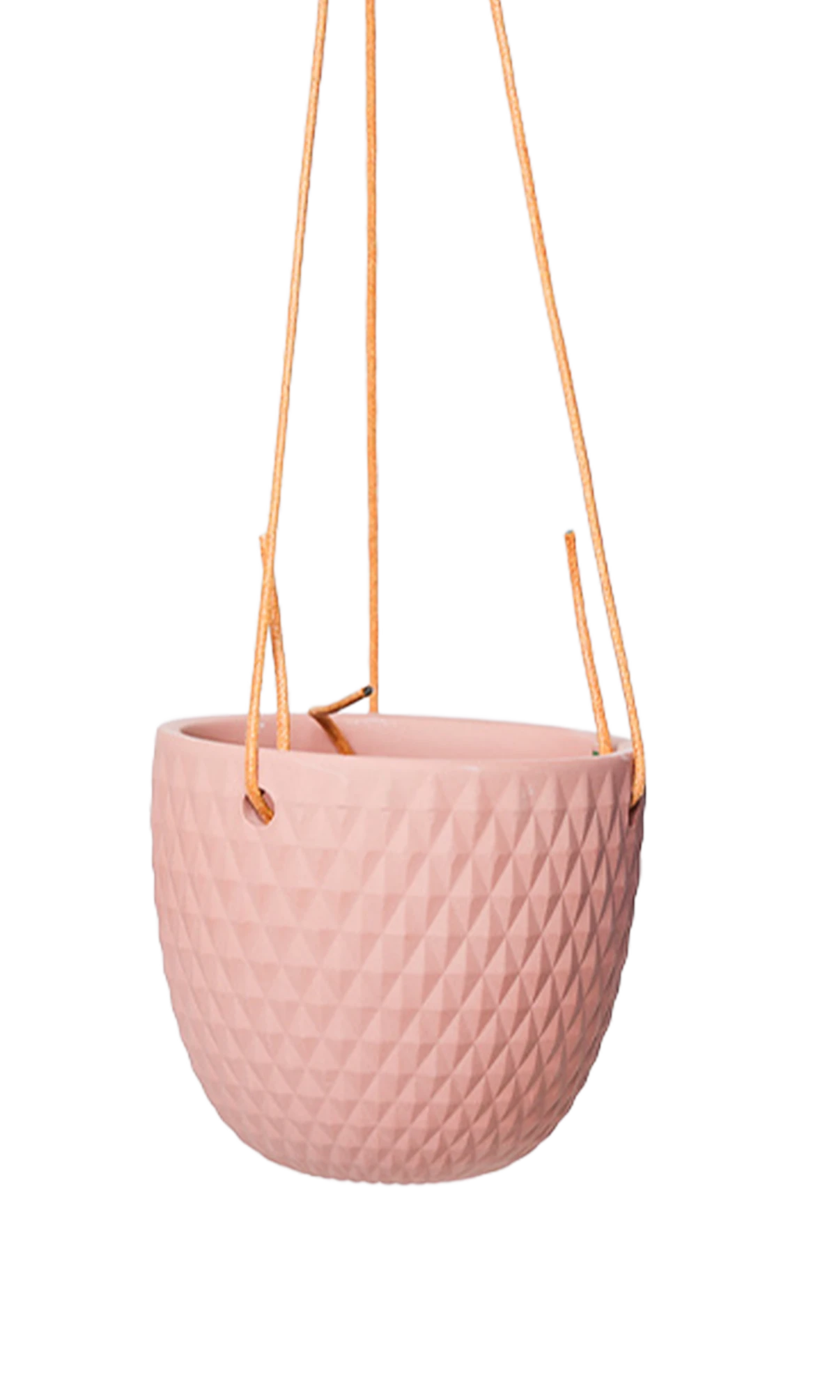 Chive Virago B clay terracotta ceramic hanging planter with no drainage.
