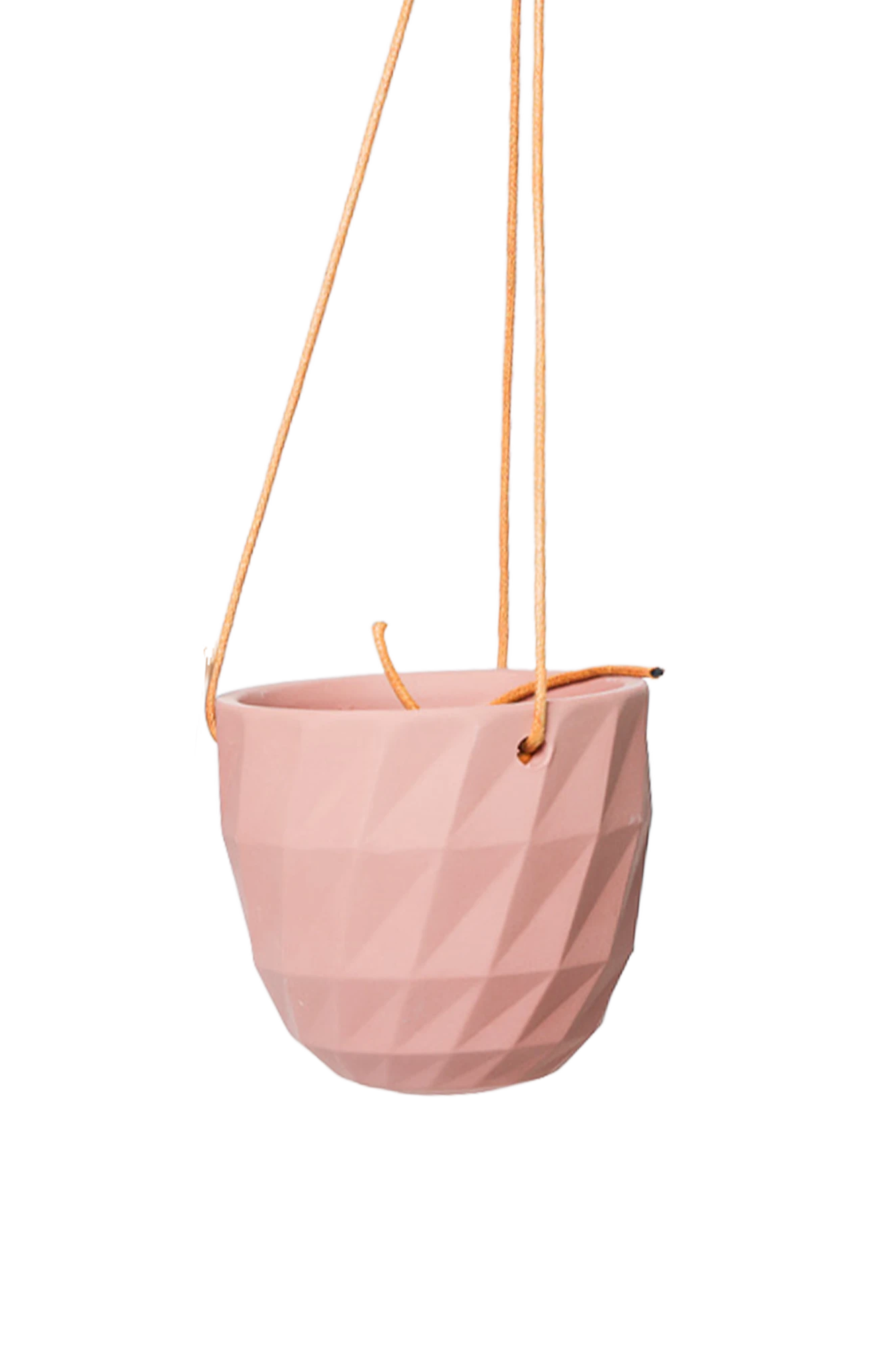 Chive Virago E clay terracotta ceramic hanging planter with no drainage.