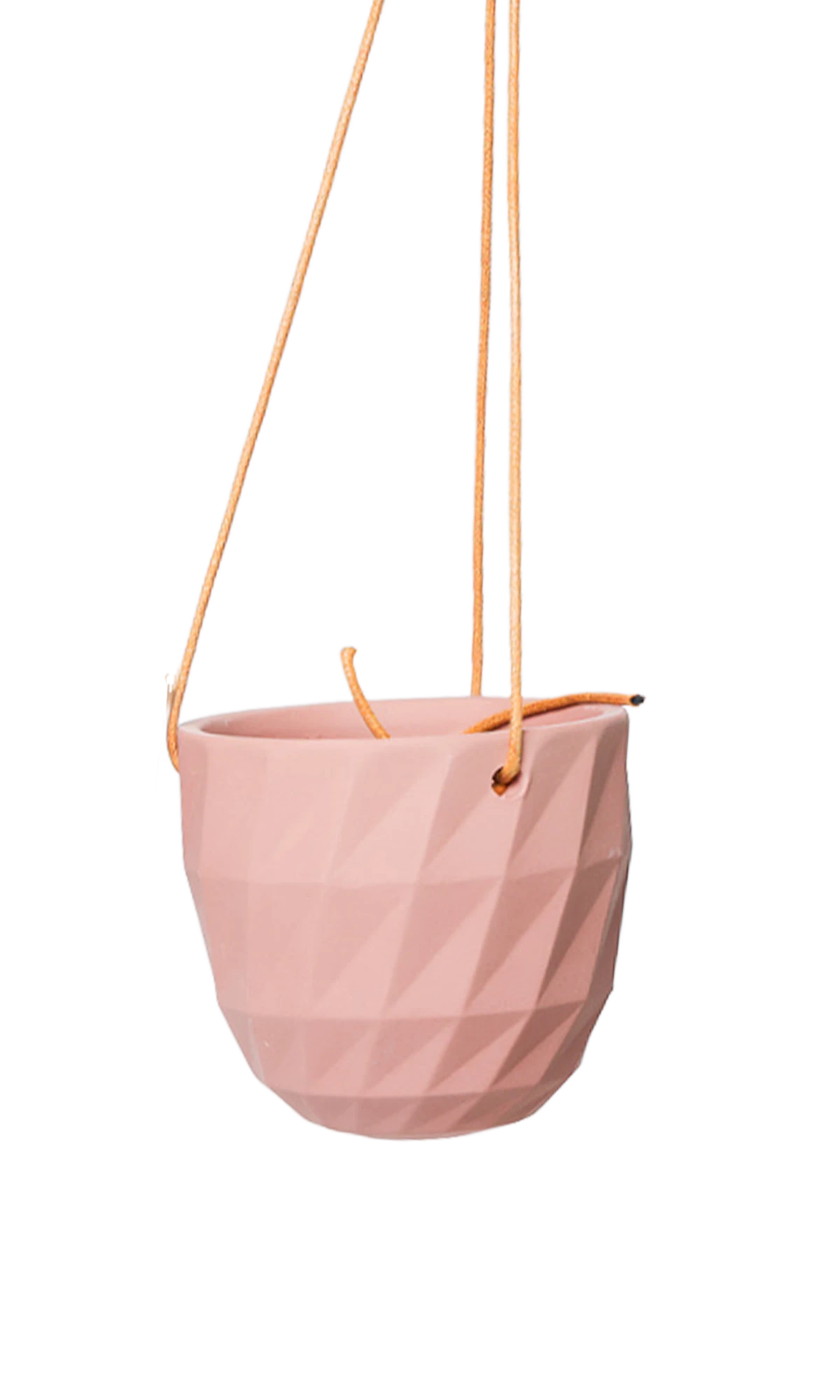Chive Virago E clay terracotta ceramic hanging planter with no drainage.