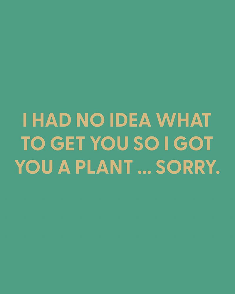 I had no idea what to get you so i got you a plant ... sorry. - Greeting Card - Chive Ceramics Studio - Cards - Chive Ceramics Studio