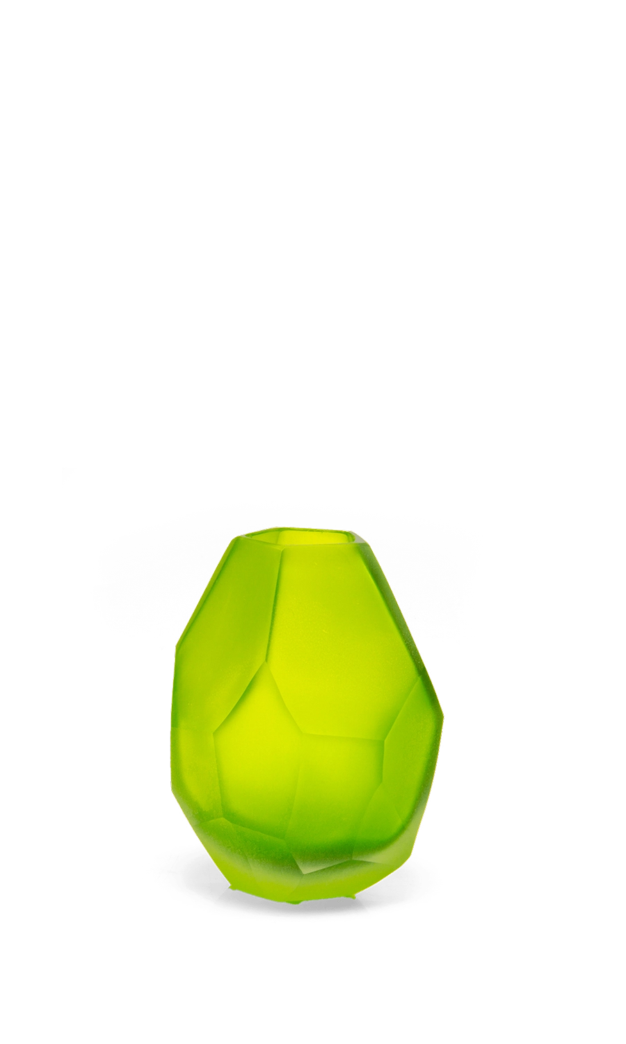 Peridot Glass Modern Flower Vase - Gem - handmade by Chive Studio Toronto