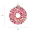 Chive glass donut ornament with a dimension diagram showing its full round size.