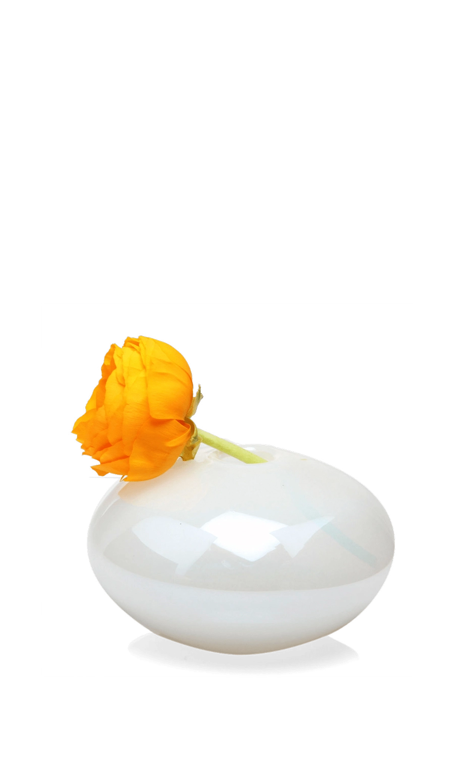 Milk Glass Modern Flower Vase - Jordan - handmade by Chive Studio Toronto