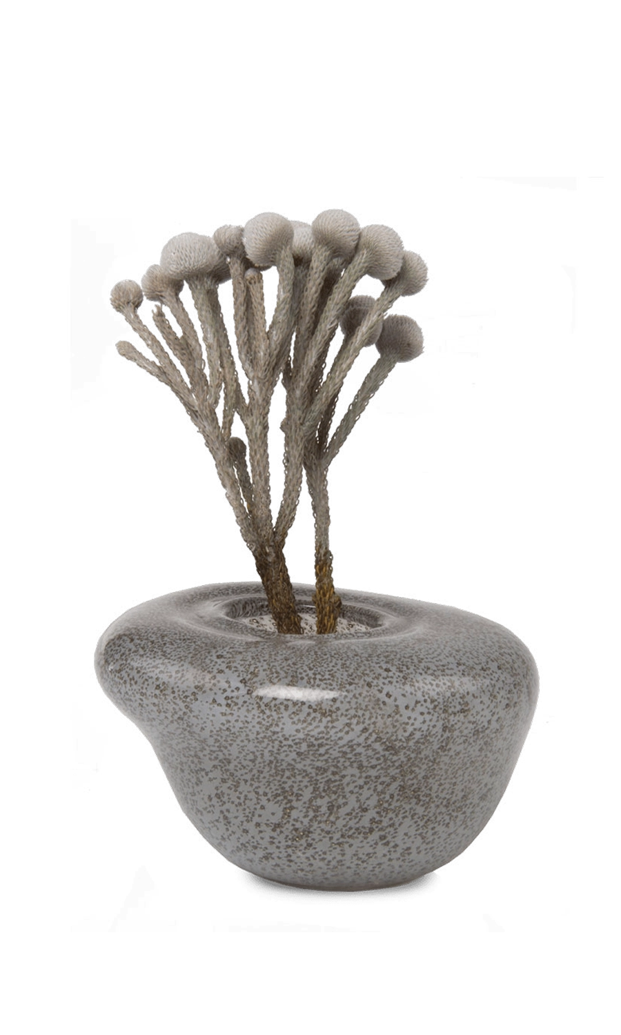 Grey Glass Flower Vase - Nova - handmade by Chive Studio Toronto