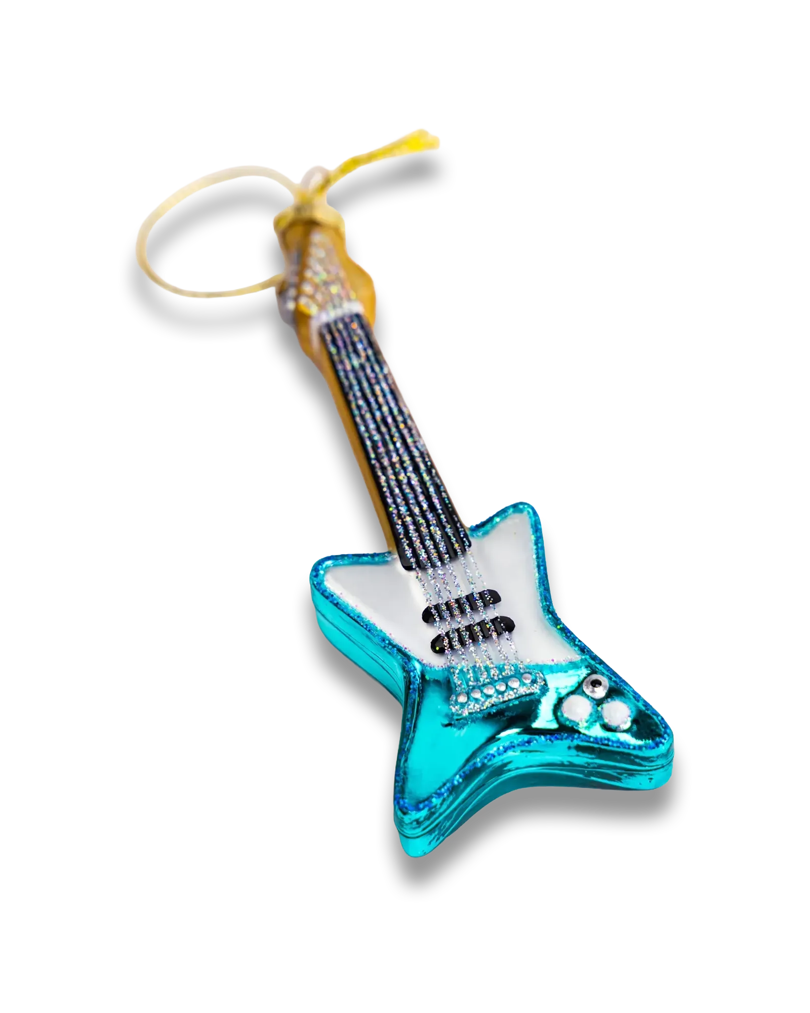Blue Electric Guitar ornament, alternate view