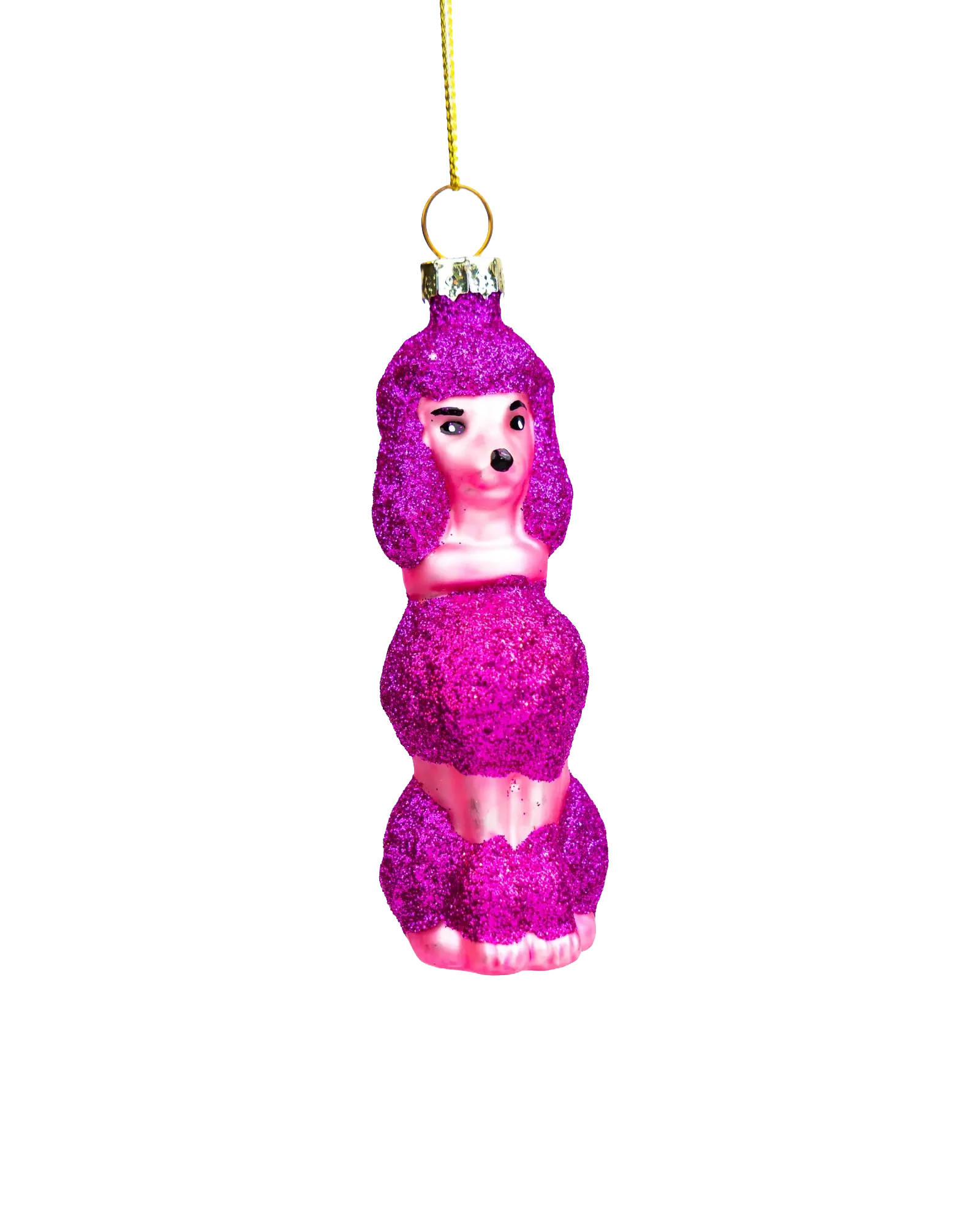 Purple Poodle ornament, product photo