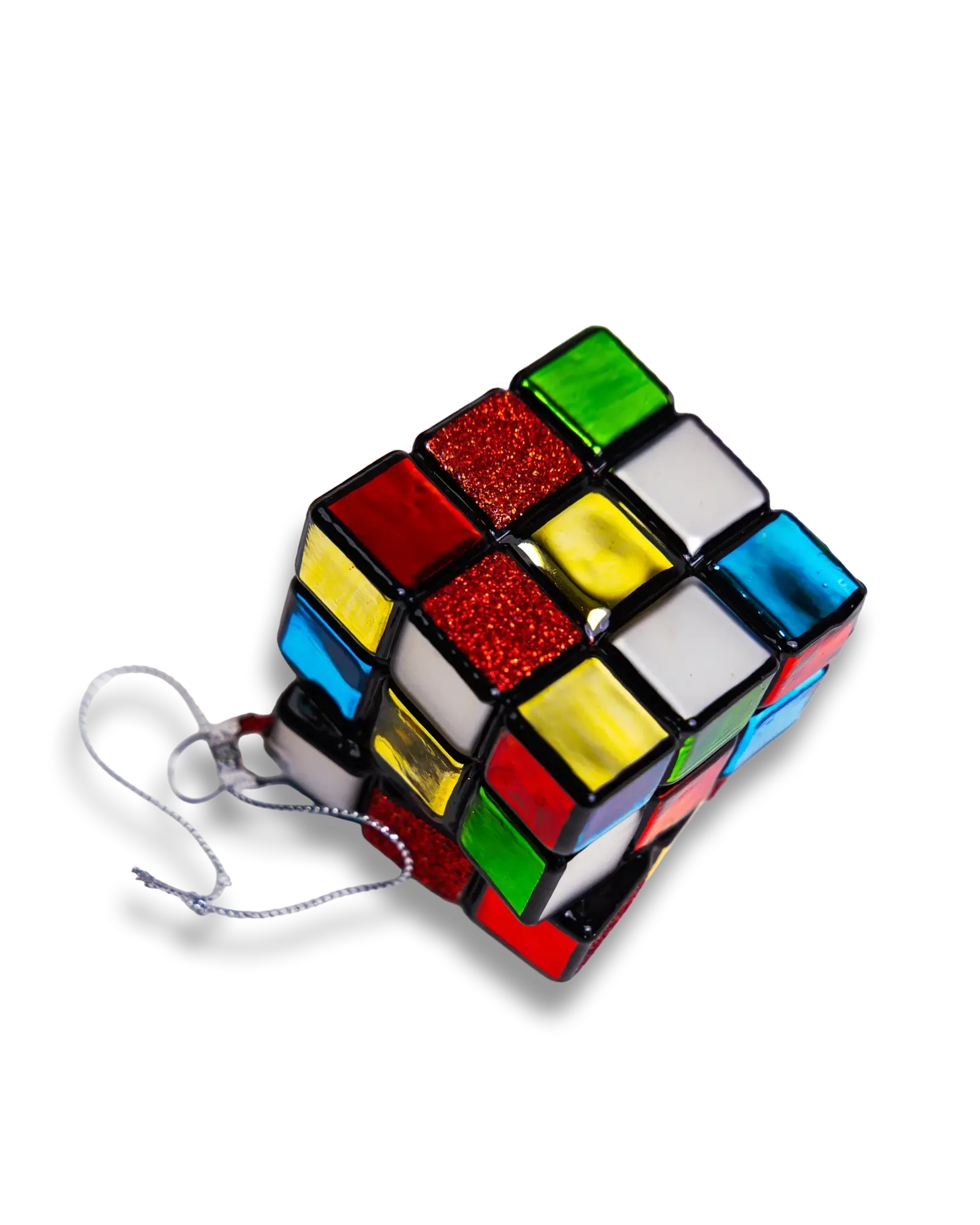 Rubik's Cube ornament, alternate view