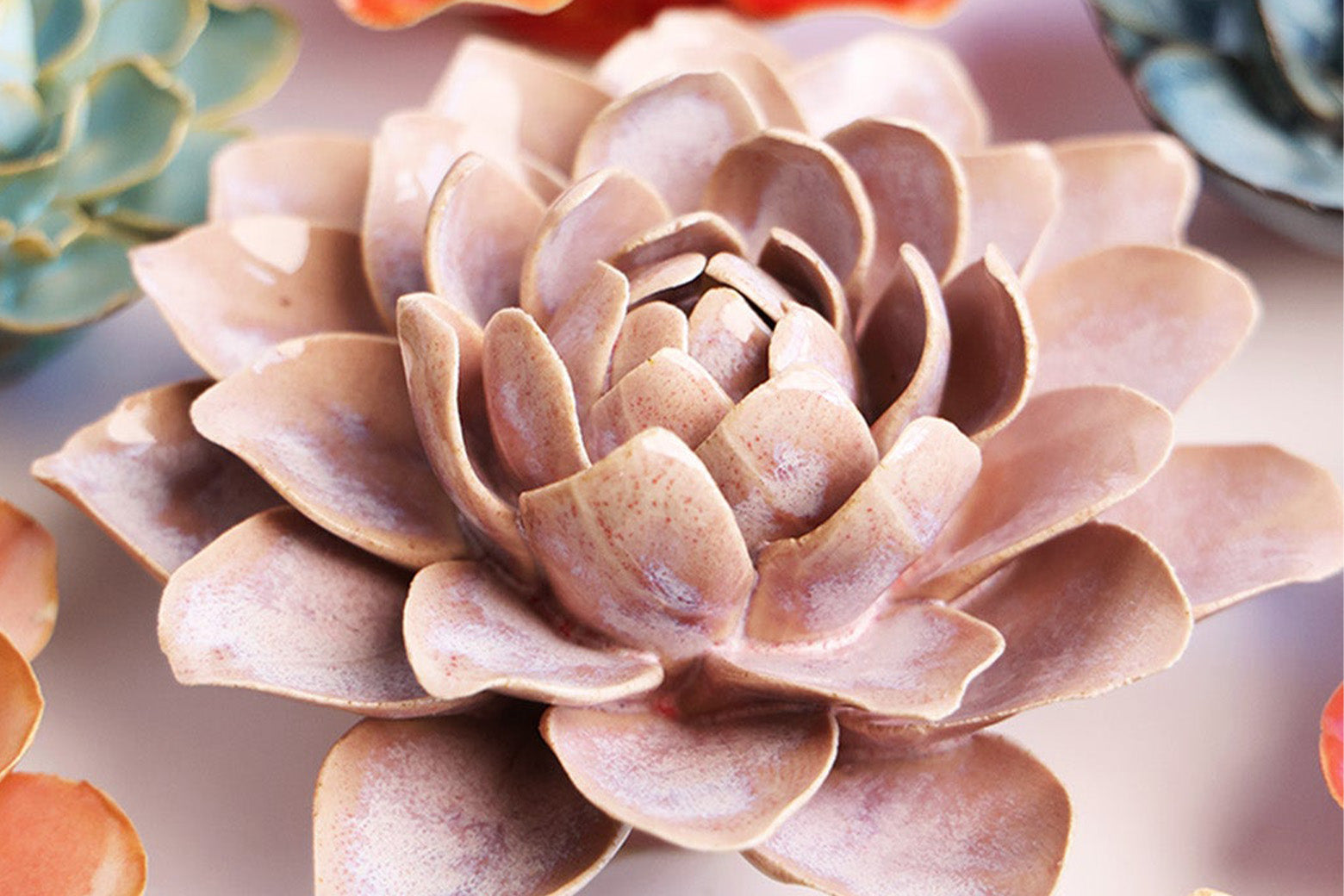 July birth flower water lily ceramic flower by Chive Studio