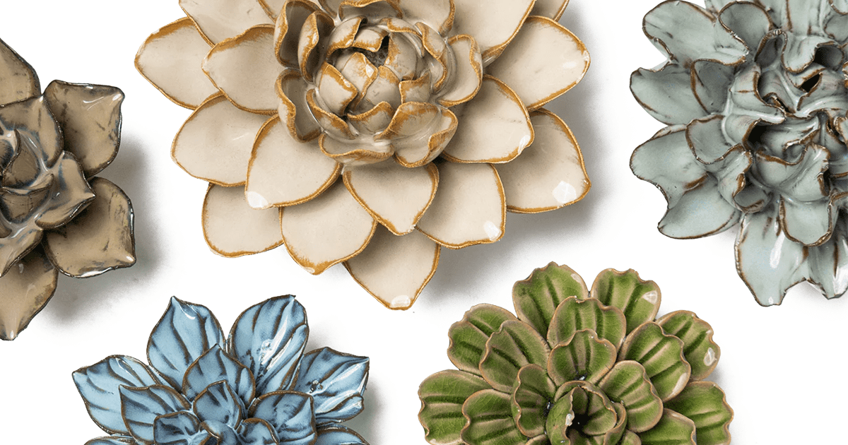 Floral Wall Art │ Curated Ceramic Flower Sets │ Chive