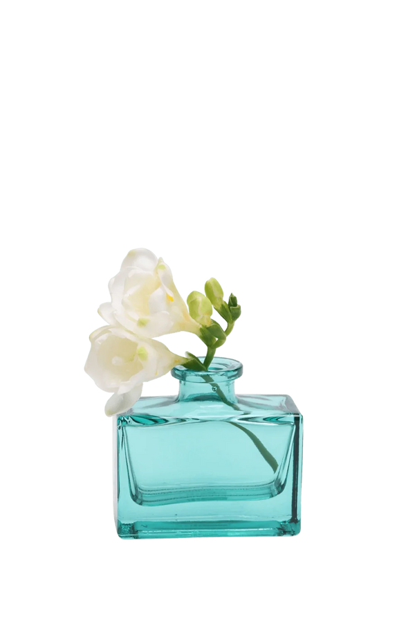 Blue Green Glass Vintage Bud Vases for Weddings - Loft - handmade by Chive Studio Toronto