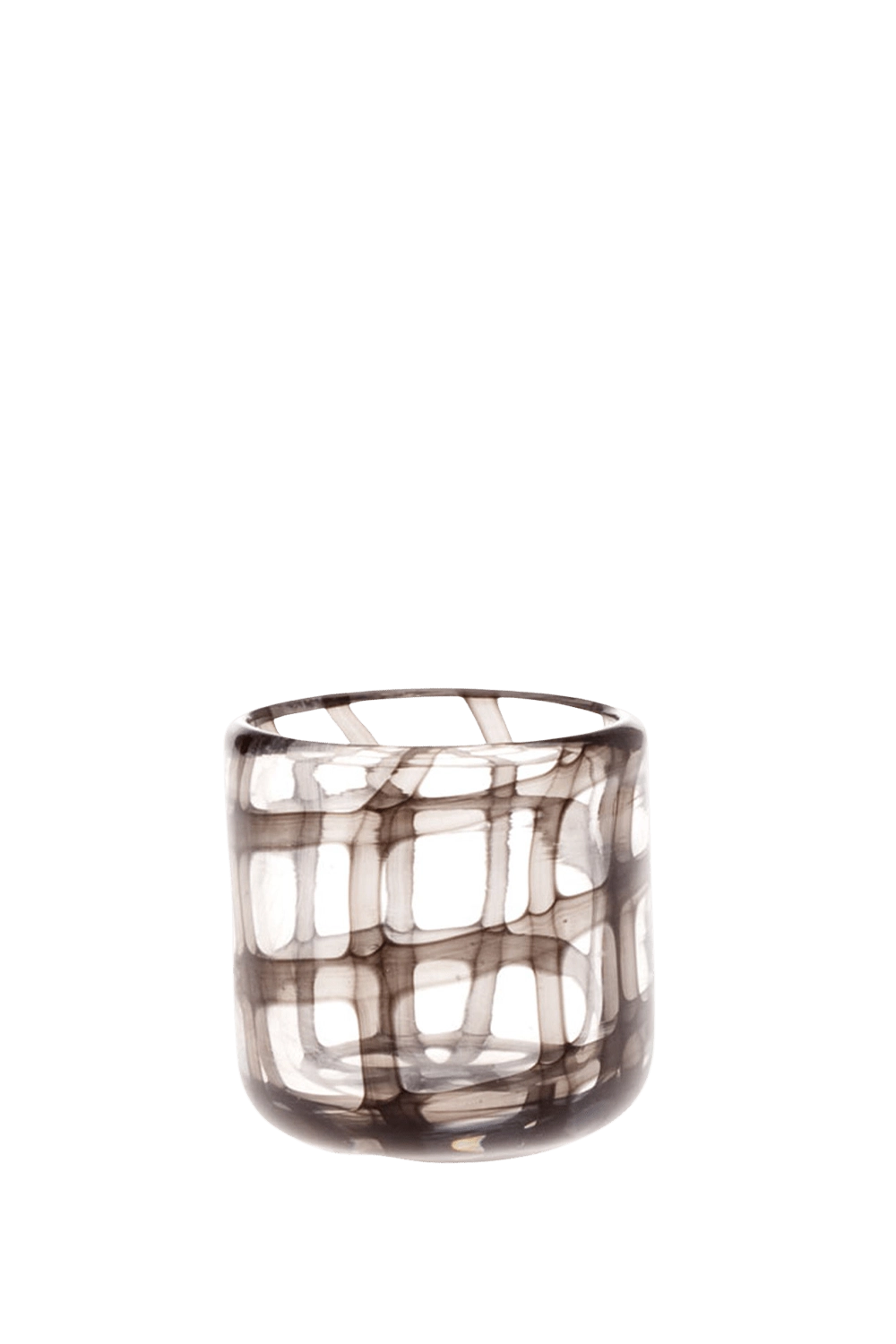 Glass Modern Flower Vase - Black & White - handmade by Chive Studio Toronto
