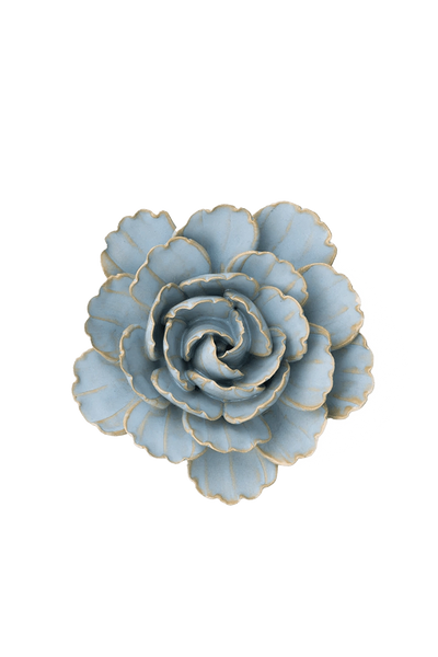 Robin's Egg Blue Peony Ceramic Wall Flower | Chive