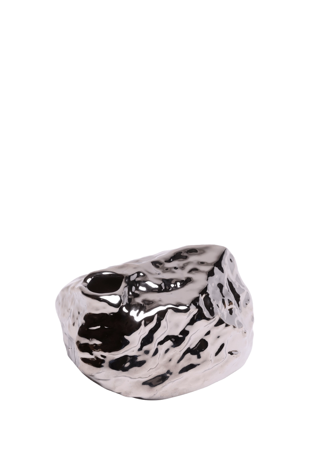 Chrome Ceramic Floral Vase - Alu - handmade by Chive Studio Toronto