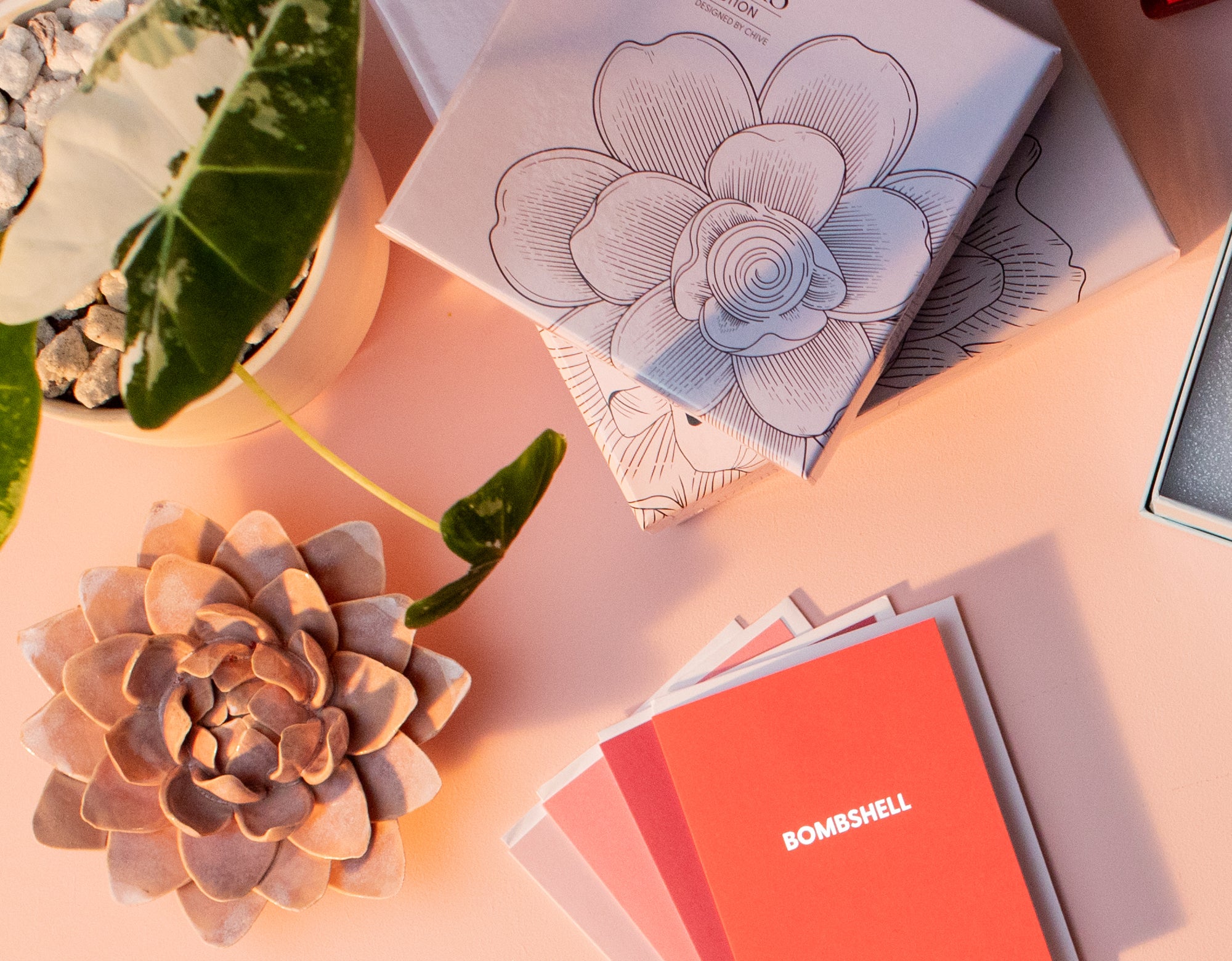 All 12 Chive birth flower ceramics in gift-ready packaging, one for each
month of the year, January snowdrop through December narcissus