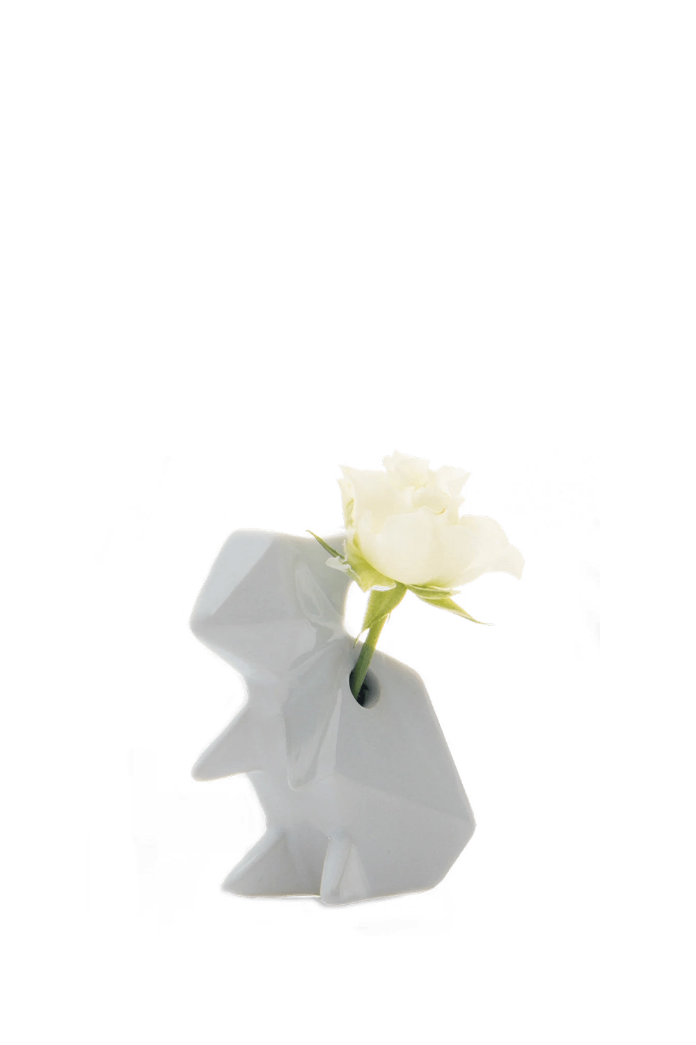 Grey Ceramic Bud Vase - Rabbit - handmade by Chive Studio Toronto
