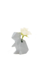 Grey Ceramic Bud Vase - Rabbit - handmade by Chive Studio Toronto