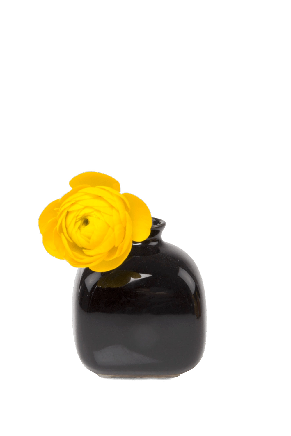 Black Ceramic Bud Vase for Flowers - Inkwell - handmade by Chive Studio Toronto