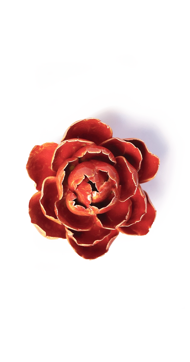 Orange Yellow - Gay Paree Peony - handmade by Chive Studio Toronto