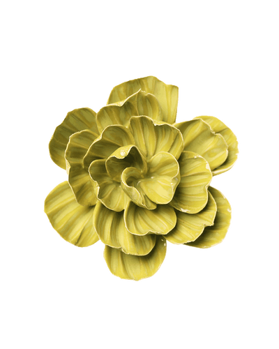 Chartreuse Primrose ceramic wall flower — English Garden Collection — Chive Ceramics Studio
