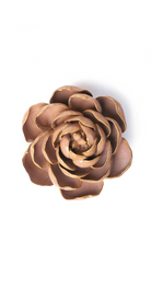 Rose Pink Big Ben Peony ceramic wall flower, full bloom view, Chive Ceramics Studio