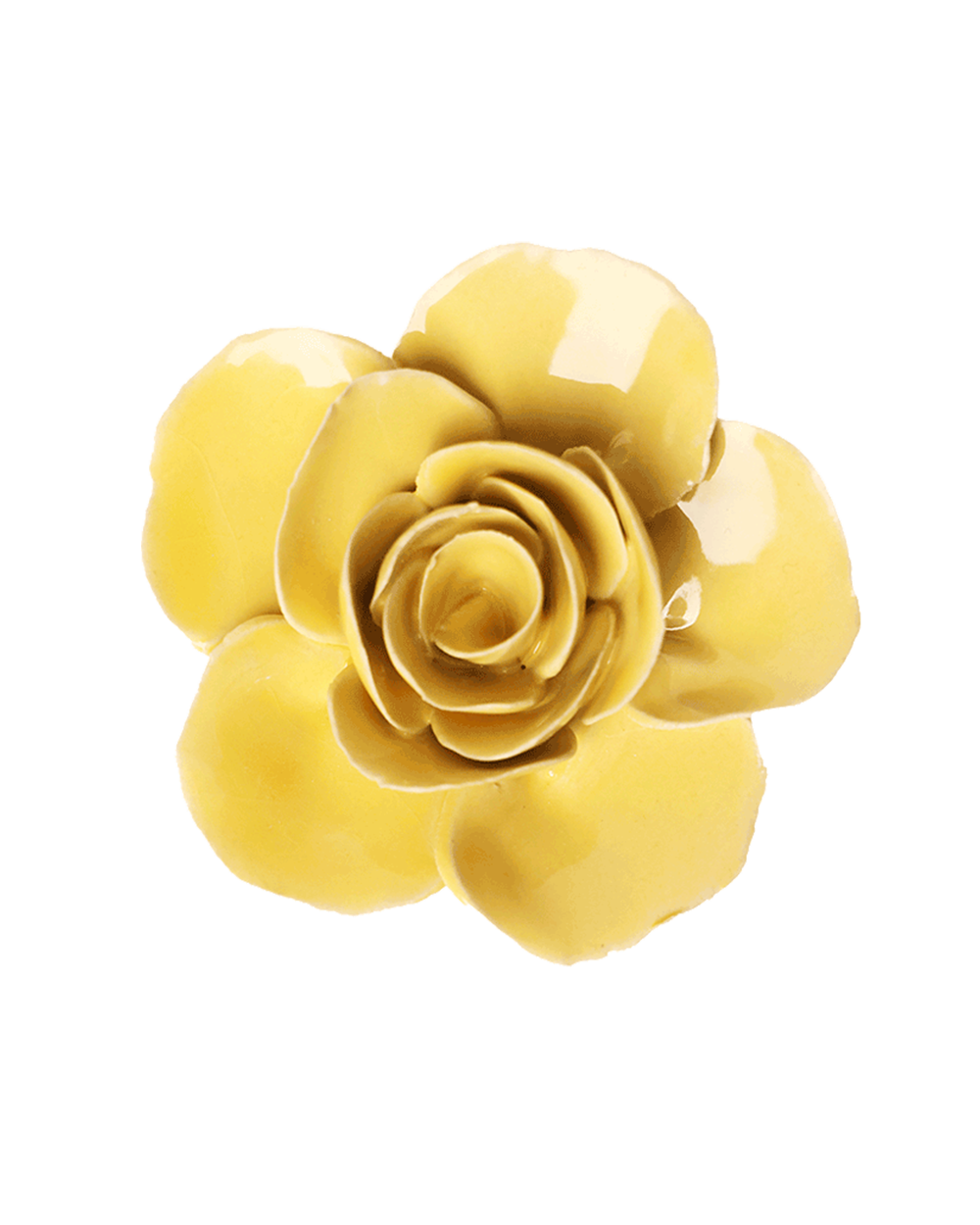 Buttercup Yellow Elegance Ranunculus ceramic wall flower — English Garden Collection — Chive Ceramics Studio