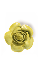 Chartreuse Elegance Ranunculus ceramic wall flower — English Garden Collection — Chive Ceramics Studio