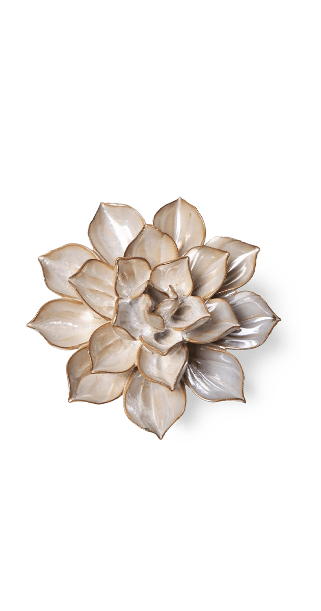 Metallic Frikartii Aster Ceramic Wall Flower | Japan | Chive