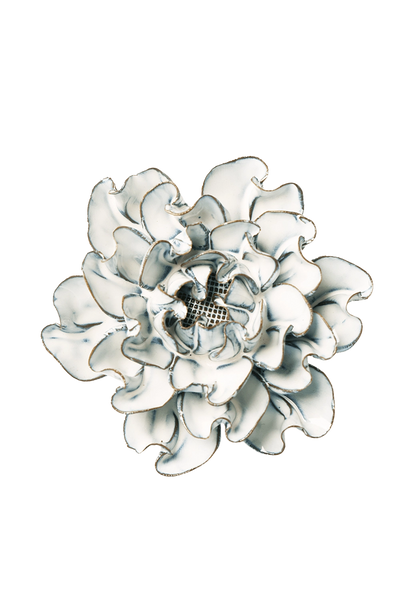 Blue White Hawthorn Ceramic Wall Flower | Chive