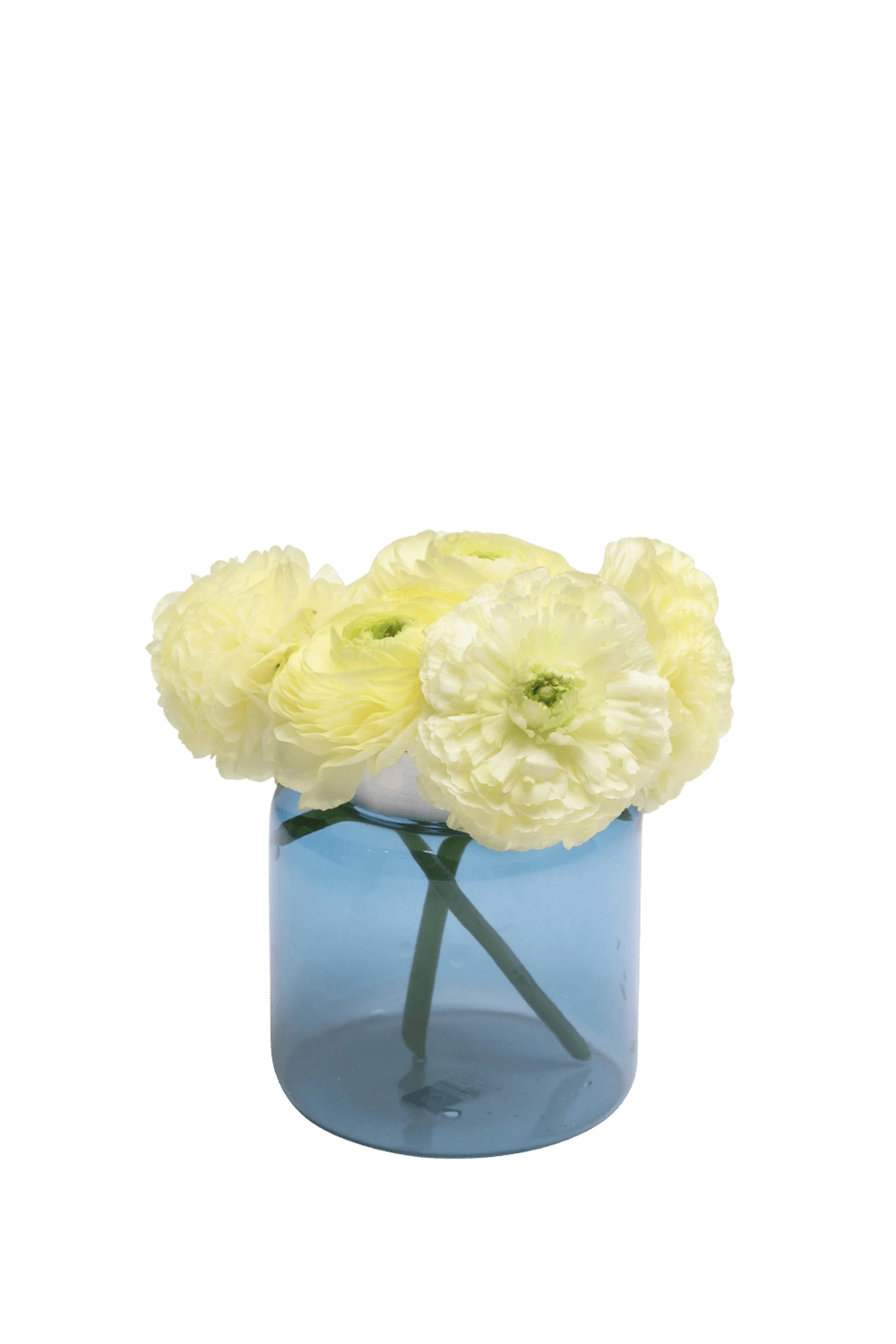 Blue Glass Modern Flower Vase - Jar - handmade by Chive Studio Toronto