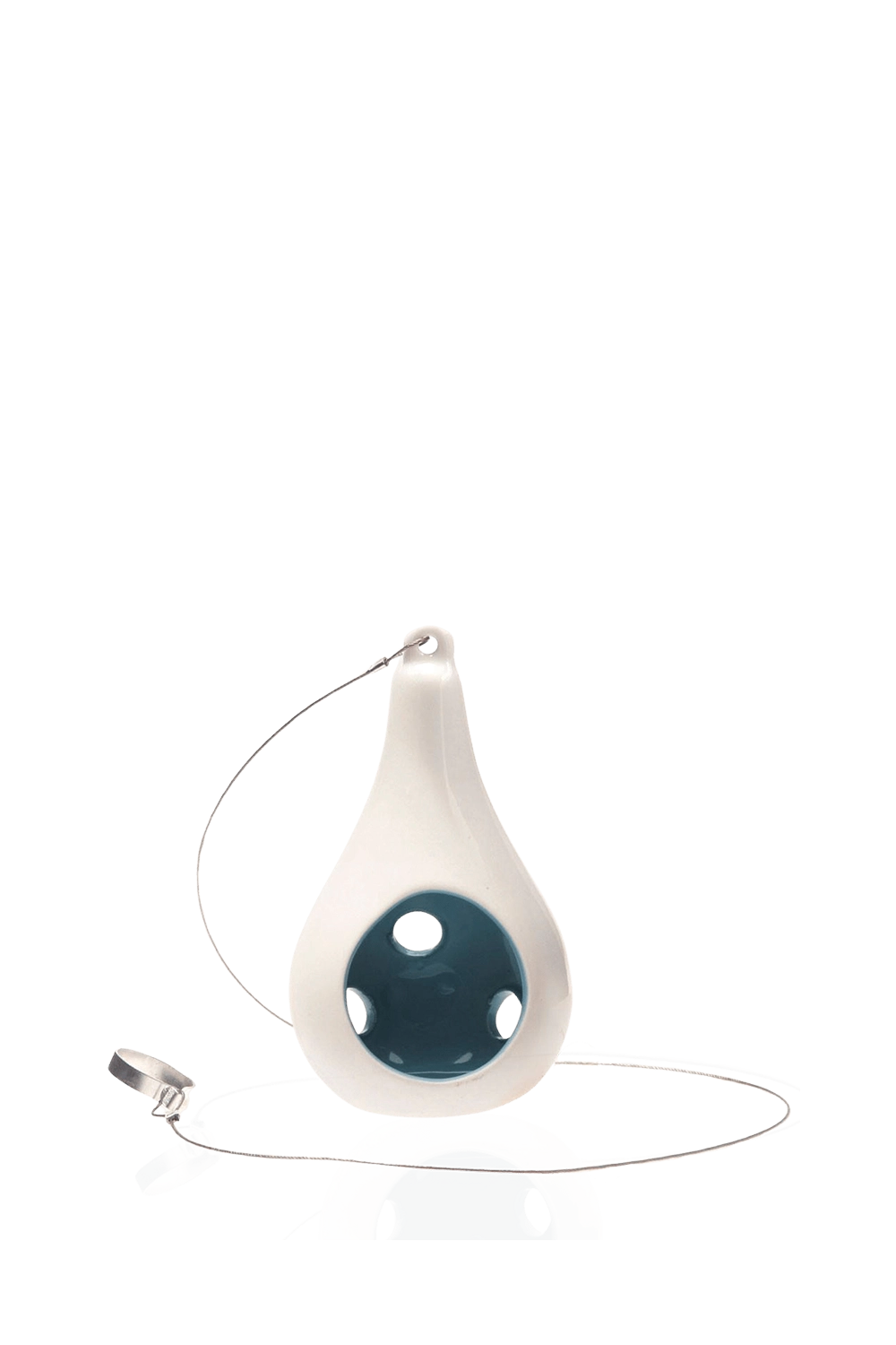 White Blue Ceramic Hanging Air Plant Holder - Pod - handmade by Chive Studio Toronto
