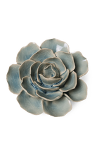 Powder blue Amandine ranunculus ceramic wall flower — English Garden Collection — handmade by Chive Studio Toronto
