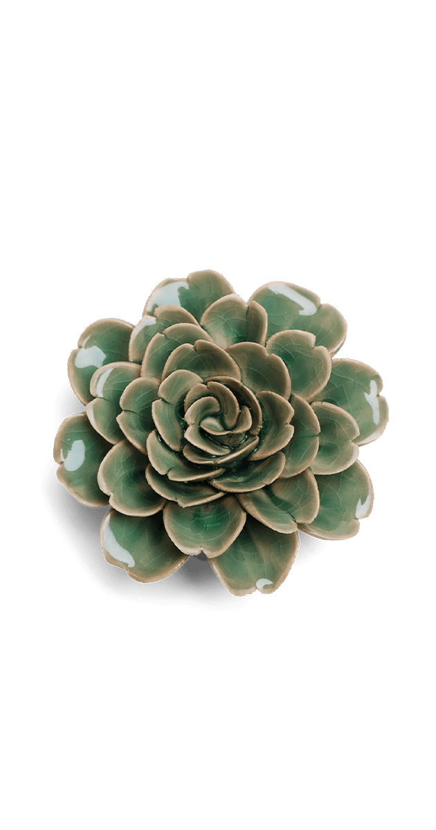 Jungle Green Tea - Rose - handmade by Chive Studio Toronto