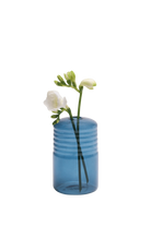 Blue Glass Modern Flower Vase - Wabo - handmade by Chive Studio Toronto