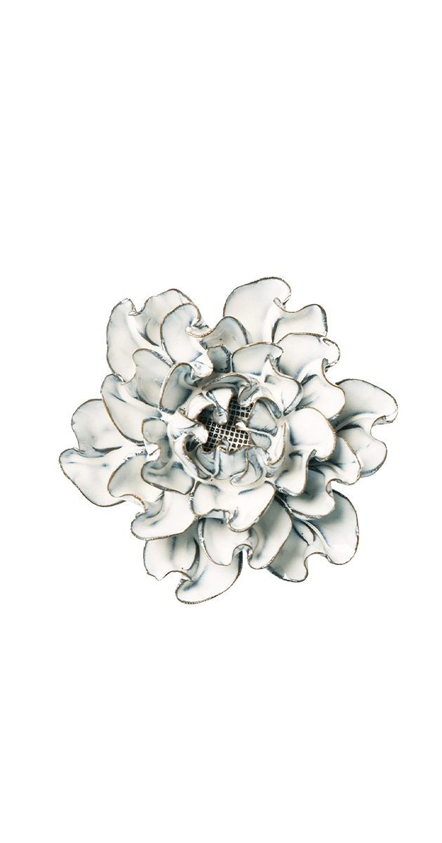 Blue White Hawthorn - May Birth Flower - handmade by Chive Studio Toronto
