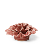 Champagne Pink Hydrangea ceramic wall flower detail view — Chive Ceramics Studio