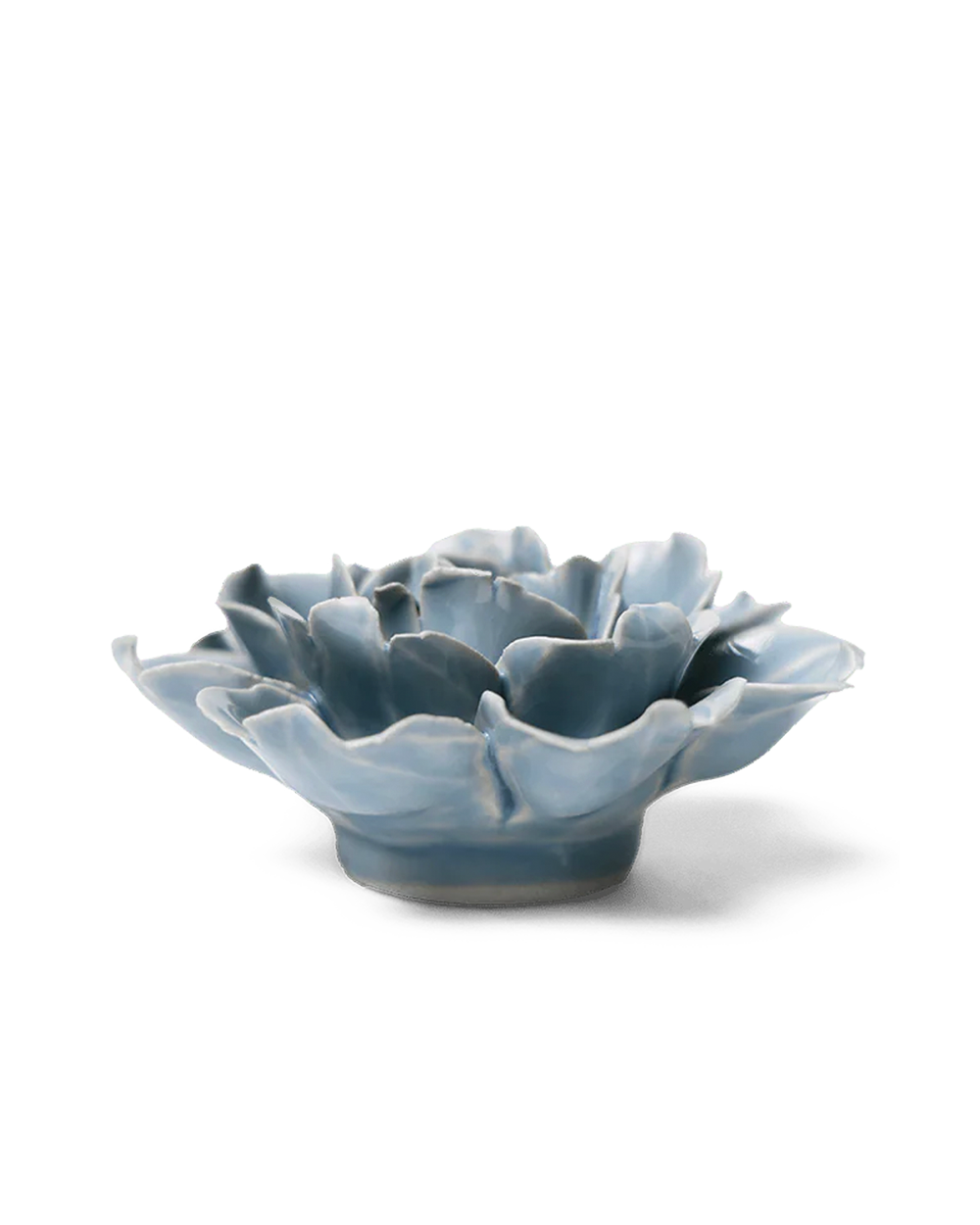 Pastel Blue Rose ceramic wall flower  — English Garden collection — by Chive Studio